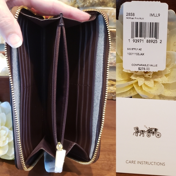 **LAST ONE!** NEW Retail Coach Butterfly Wallet - Picture 2 of 5